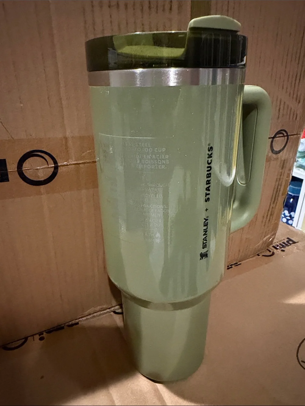 Starbucks Stanley Olive Green Travel Tumbler with Handle